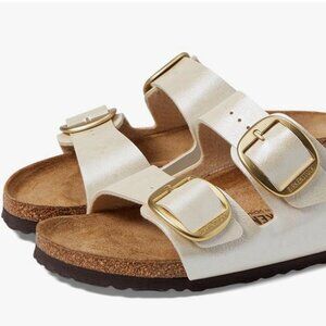 Birkenstock Arizona Big Buckle Sandals in Pearlescent White